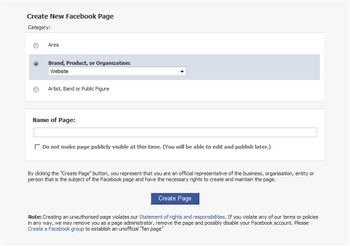 Create Facebook Page